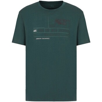 textil Hombre Camisetas manga corta Emporio Armani - Camiseta De Manga Corta Con Logo Verde