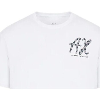 textil Hombre Camisetas manga corta Emporio Armani - Camiseta con Logo Bordado Blanco
