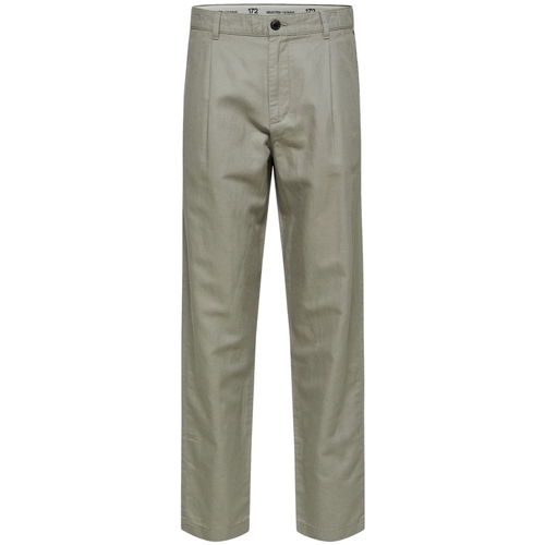 textil Hombre Pantalones Selected Slimtape-Jones - Vetiver Verde