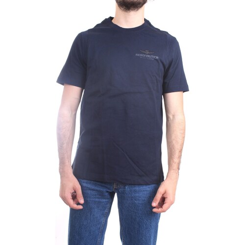 textil Hombre Camisetas manga corta Aeronautica Militare 231TS2083J593 Azul