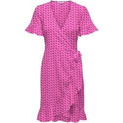 textil Mujer Vestidos Only ONLOLIVIA S/S WRAP DRESS WVN NOOS Rosa
