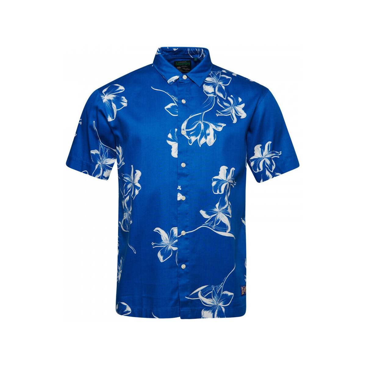 textil Hombre Camisas manga larga Superdry Vintage hawaiian s/s shirt Azul
