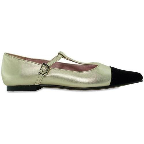 Zapatos Mujer Bailarinas-manoletinas Escoolers BAILARINA DE PUNTA  MINELLI E652 Oro