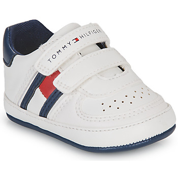 Tommy Hilfiger – Zapatillas de bebé niño tipo basket bajas con doble cierre adherente. T17
