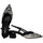 Zapatos Mujer Botas Ezzio zapato abierto con tacon 5 cm piel fantasia fabricado en españa Negro