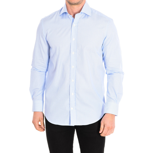 textil Hombre Camisas manga larga CafÃ© Coton ALCAZAR3-33LS Blanco