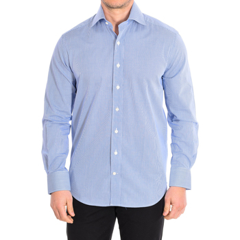textil Hombre Camisas manga larga CafÃ© Coton MICROVICHY4-33LS Azul