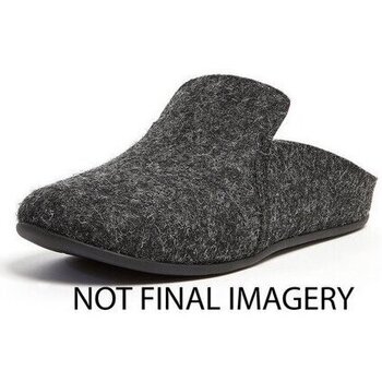 Zapatos Mujer Pantuflas FitFlop CHRISSIE II HAUS FELT SLIPPERS ALL BLACK Negro