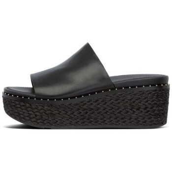 Zapatos Mujer Zuecos (Mules) FitFlop ELOISE ESPADRILLE WEDGES BLACK Negro