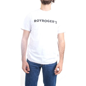 textil Hombre Camisetas manga corta Roy Rogers P23RRU220C748 T-Shirt/Polo hombre Blanco