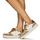 Zapatos Mujer Zapatillas bajas Victoria 1258222CUERO Blanco / Marrón / Oro