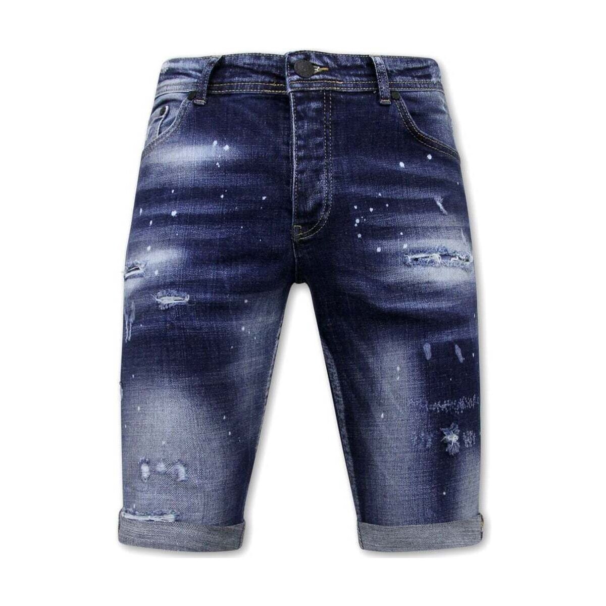 textil Hombre Pantalones cortos Local Fanatic Designer Shorts With Paint Splatter Azul