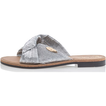 Zapatos Mujer Zuecos (Mules) Pretty Stories Zuecos Mujer Gris Plata