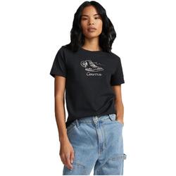 textil Mujer Camisetas manga corta Converse 10024537-A03-001 Negro
