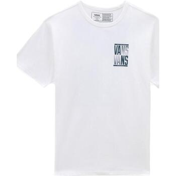 textil Tops y Camisetas Vans OFF THE WALL STACKED TYPED SS TEE Blanco