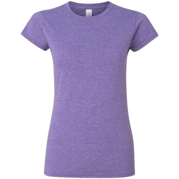 textil Mujer Camisetas manga larga Gildan Softstyle Violeta