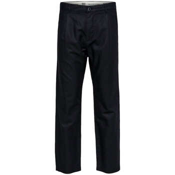 textil Hombre Pantalones Selected Relaxed Jones Linen - Black Negro