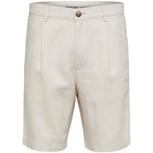 textil Hombre Shorts / Bermudas Selected Comfort-Jones Linen - Oatmeal Beige