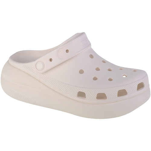 Zapatos Mujer Pantuflas Crocs Classic Crush Clog Blanco