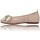 Zapatos Mujer Bailarinas-manoletinas Wonders Zapatos Bailarinas Planas para Mujer de  Bow CH-1001 Beige