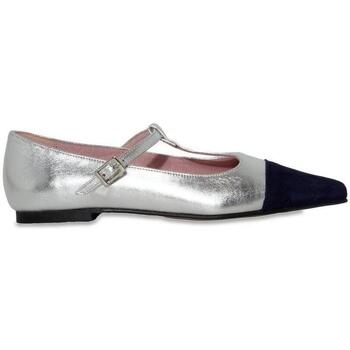 Zapatos Mujer Bailarinas-manoletinas Escoolers BAILARINA DE PUNTA  MINELLI E652 Plata
