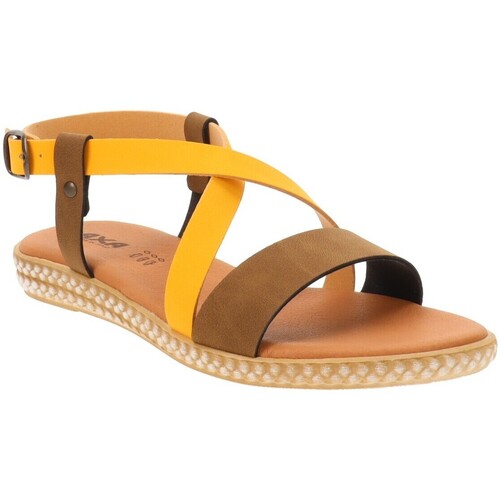 Zapatos Mujer Sandalias Axa -19424A Amarillo