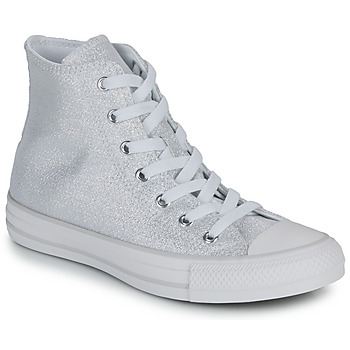 Zapatos Niña Zapatillas altas Converse CHUCK TAYLOR ALL STAR PRISM GLITTER Plata