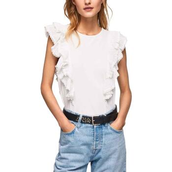 textil Mujer Tops y Camisetas Pepe jeans NUNU Blanco