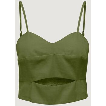 textil Mujer Camisetas sin mangas Only 15291229 MAGO-OLIVE BRANCH Verde