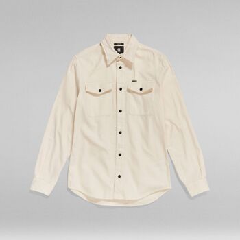 textil Hombre Camisas manga larga G-Star Raw D20165-7647 MARINE-C487 ECRU Blanco
