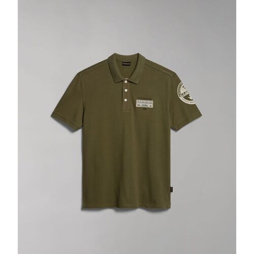 textil Hombre Tops y Camisetas Napapijri E-AMUNDSEN NP0A4H6A-GAE1 GREEN LICHEN Verde