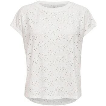 textil Mujer Tops y Camisetas Only 15231005 SMILLA-CLOUD DANCER Blanco