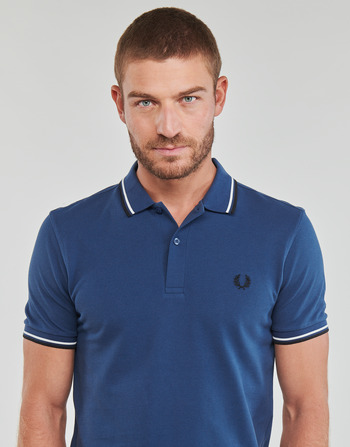 Fred Perry TWIN TIPPED FRED PERRY SHIRT Marino / Blanco / Negro
