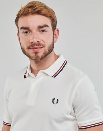 Fred Perry TWIN TIPPED FRED PERRY SHIRT Blanco