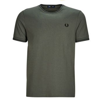 textil Hombre Camisetas manga corta Fred Perry TWIN TIPPED T-SHIRT Verde
