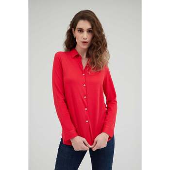 textil Mujer Camisas Sepiia Oversized Non Iron Rojo