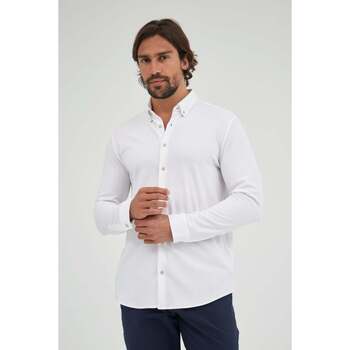 textil Hombre Camisas manga larga Sepiia Casual Regular Non Iron Blanco