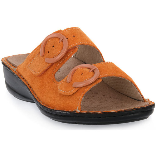 Zapatos Mujer Zuecos (Mules) Grunland ARANCIO 68DARA Naranja
