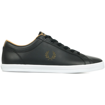 Zapatos Hombre Deportivas Moda Fred Perry Baseline Leather Negro