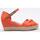 Zapatos Mujer Alpargatas Tommy Hilfiger BASIC OPEN TOE MID WEDGE Naranja
