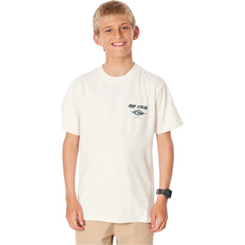 textil Niños Camisetas manga corta Rip Curl FADEOUT SWIRL TEE-BOY Blanco