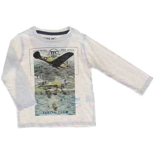 textil Niños Polos manga corta Losan camiseta little flying Blanco