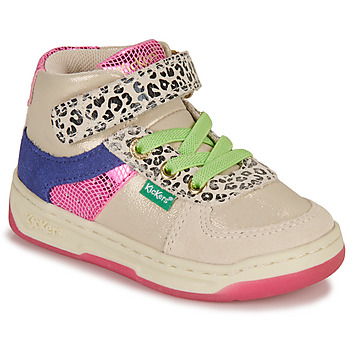 Zapatos Niña Zapatillas altas Kickers KICKALIEN Multicolor / Leopardo