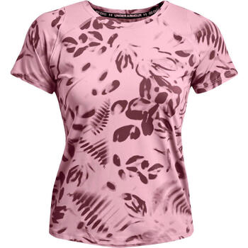 textil Mujer Camisas Under Armour UA Iso-Chill 200 Print SS Rosa