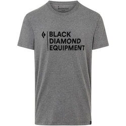 textil Hombre Camisas manga corta Black Diamond M STACKED LOGO TEE Gris