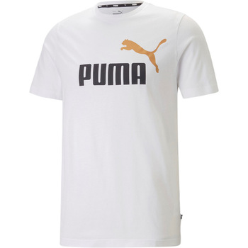 textil Hombre Polos manga corta Puma ESS+ 2 Col Logo Tee Blanco