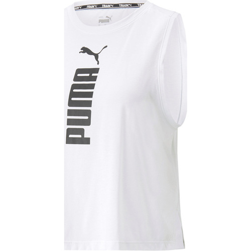 textil Mujer Camisas Puma FIT TRI-BLEND TANK Blanco