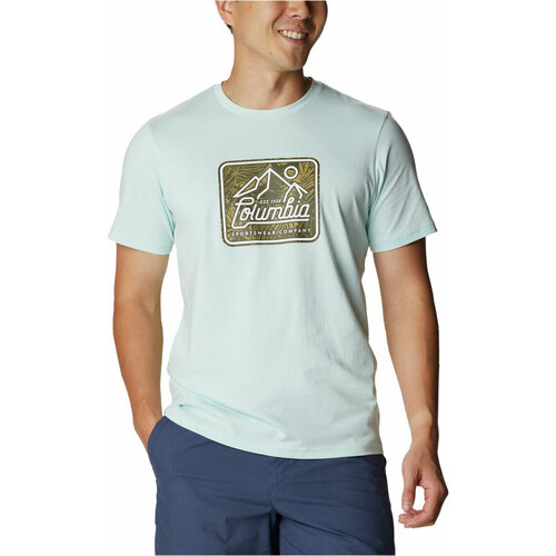textil Hombre Camisas manga corta Columbia M Rapid Ridge Graphic Tee Verde