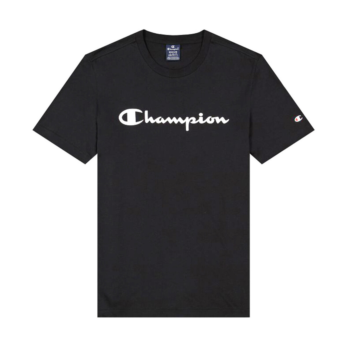 textil Hombre Polos manga corta Champion Tape Crewneck T-Shirt Negro