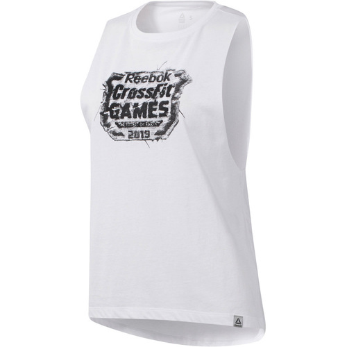 textil Mujer Camisas Reebok Sport RC Distressed Games Crest Blanco